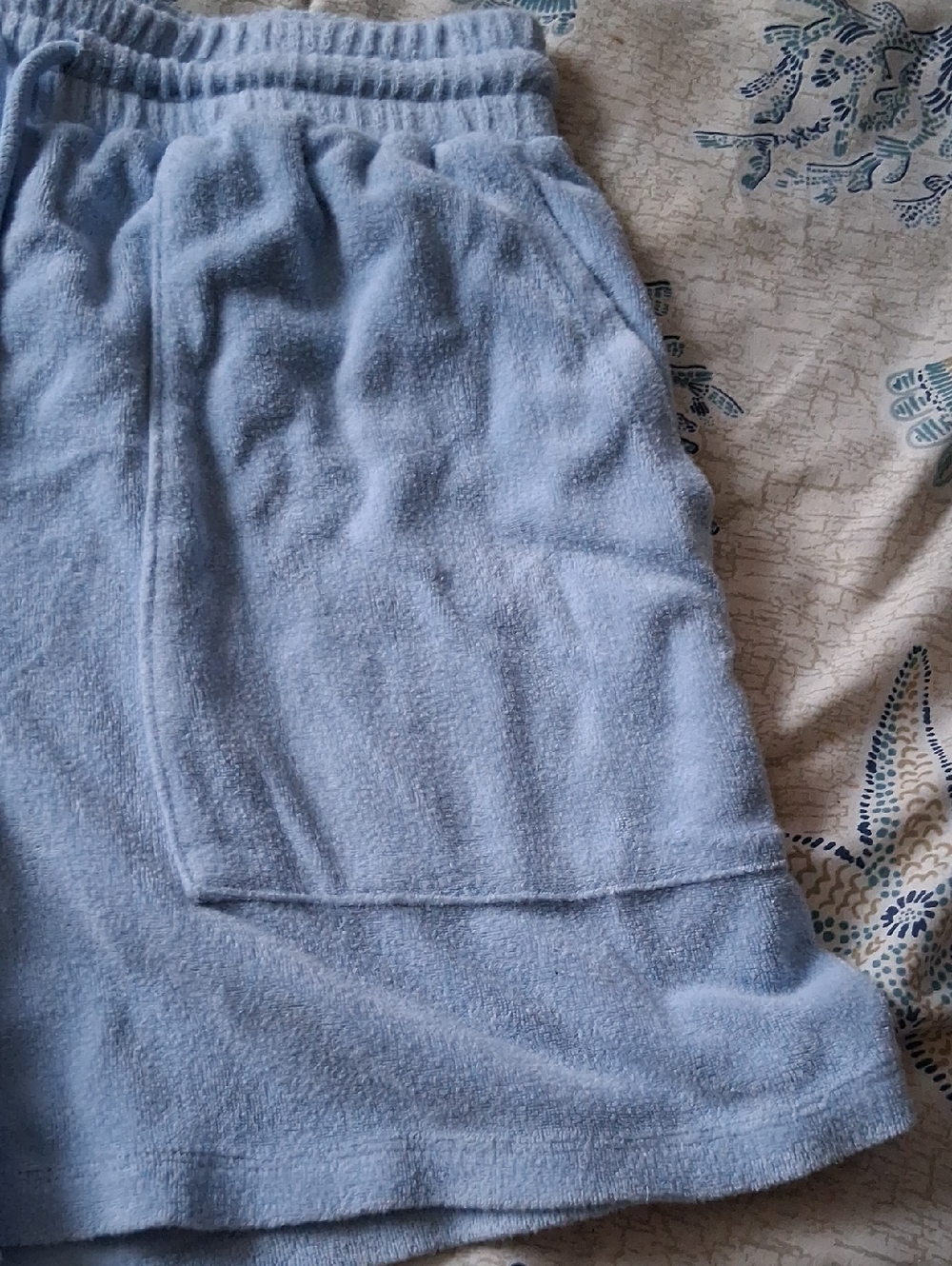 Forever 21 Light Blue Terry Cloth Drawstring Athletic Shorts - Picture 3 of 7